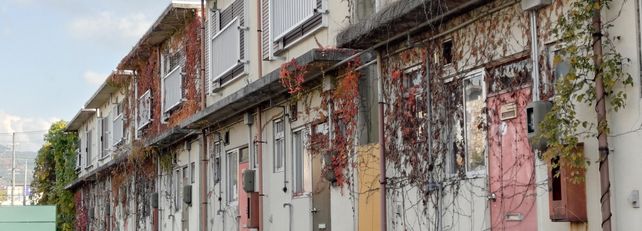 連棟住宅の端の住戸のイメージ